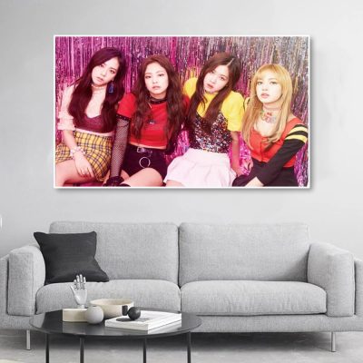 Black Pink Jisoo Jennie Ros Lisa Girl Group Posters Canvas Prints Painting Wall Art Pictures Living 4 - Black Pink Gifts