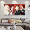 Black Pink Korean Girl Group Jisoo Jennie Ros Lisa Posters Canvas Prints Painting Wall Art Pictures 4 - Black Pink Gifts