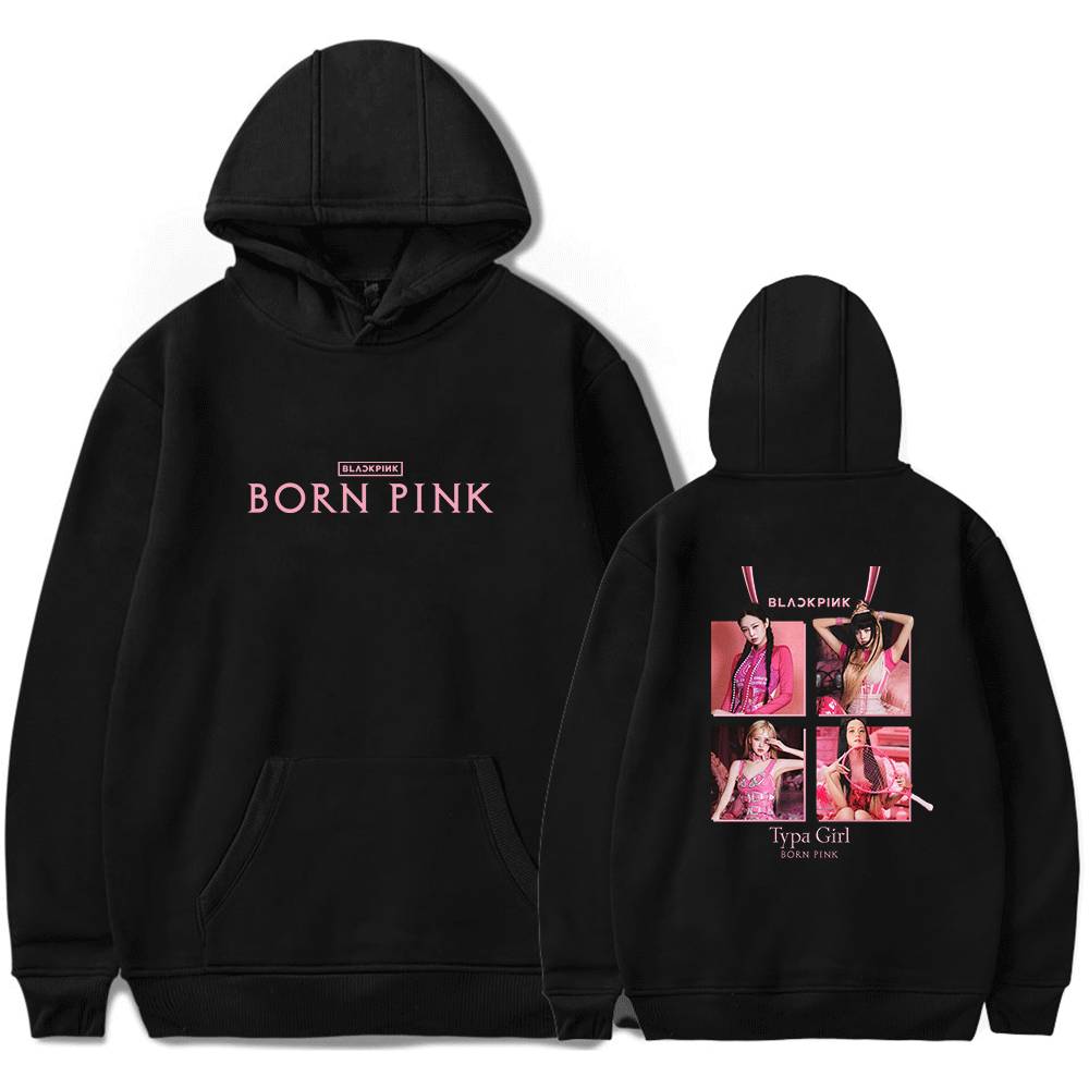Typa Girl Born Pink Printed Pullover Hoodie